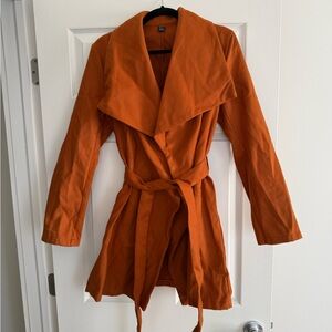 Women's Orange Belted Jacket